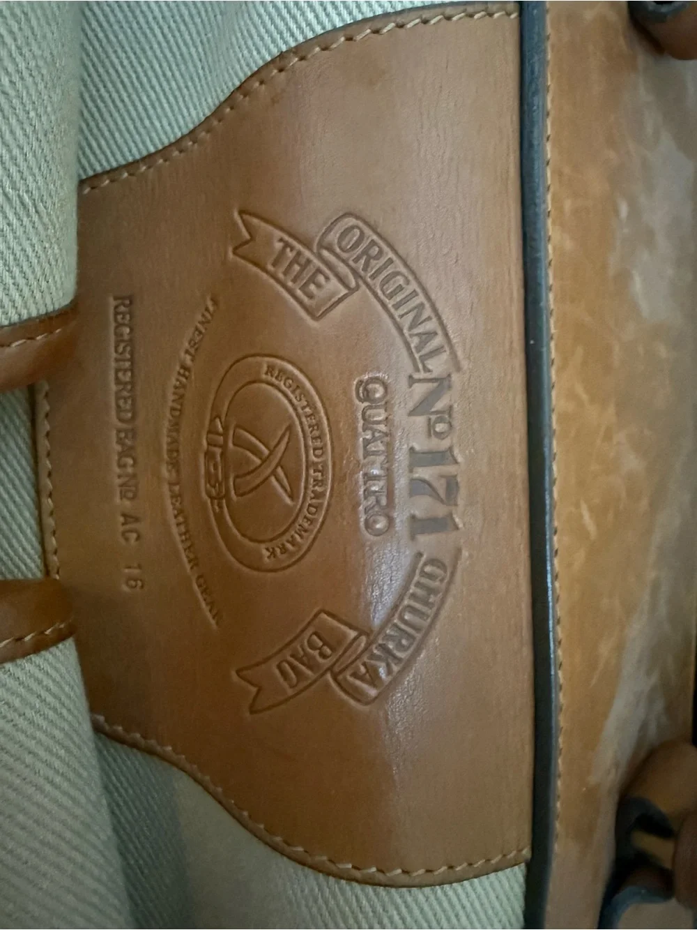 Original Ghurka No. 171 Quattro Leather and Canvas Travel Suit Bag